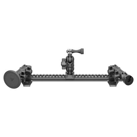 2010-2024 Toyota 4Runner Tackform Assault Track Picatinny Dash Bracket With MagSafe Phone, CB Radio Microphone, and GoPro/Action Cam Holders - Xtrusion Overland