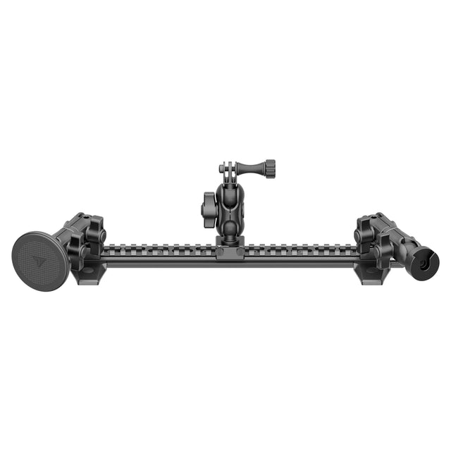 2010-2024 Toyota 4Runner Tackform Assault Track Picatinny Dash Bracket With MagSafe Phone, CB Radio Microphone, and GoPro/Action Cam Holders - Xtrusion Overland