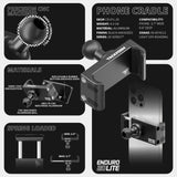 2010-2024 Toyota 4Runner Tackform Slim Track Dash Bracket With 20LITE Phone, GoPro & 2-in-1 CB Mic Holders - Xtrusion Overland