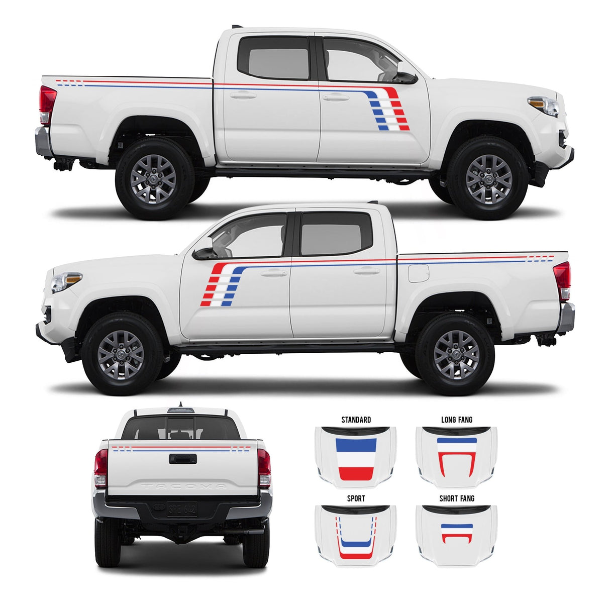 2016-2023 Tacoma Checkered Stripe Kit - Xtrusion Overland