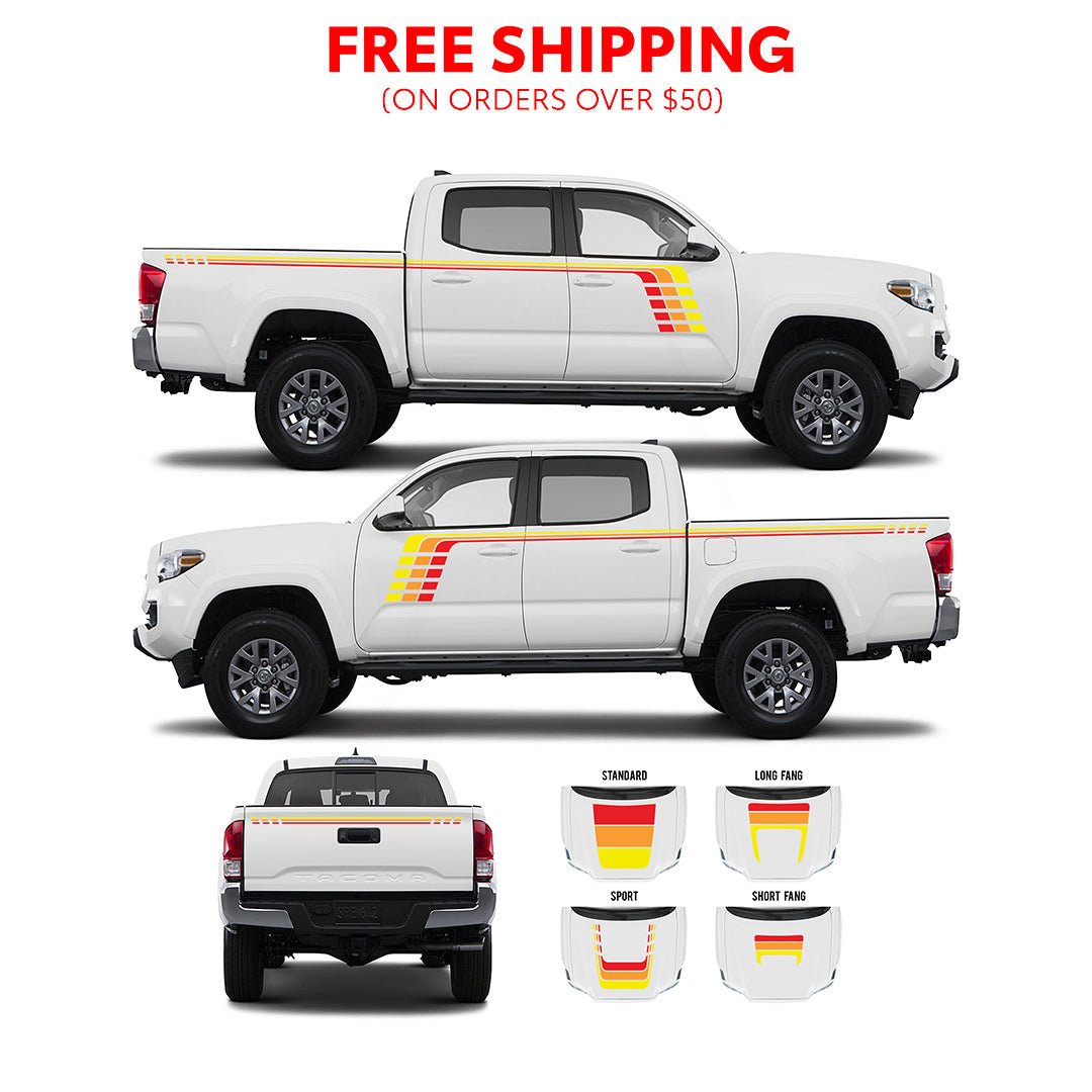2016-2023 Tacoma Checkered Stripe Kit - Xtrusion Overland