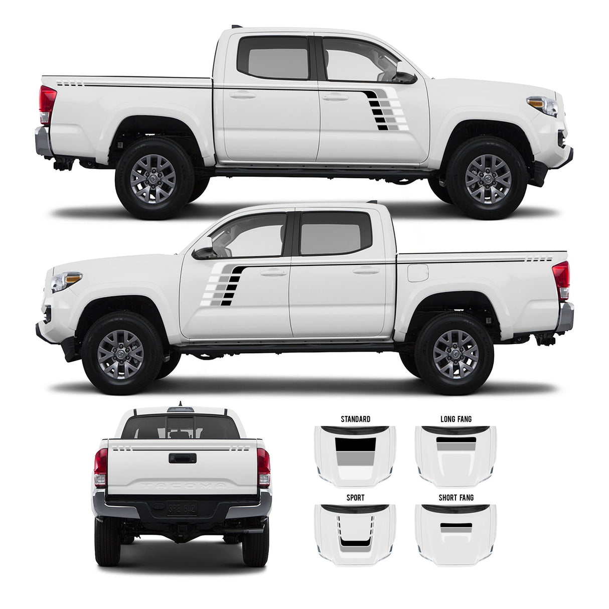 2016-2023 Tacoma Checkered Stripe Kit - Xtrusion Overland