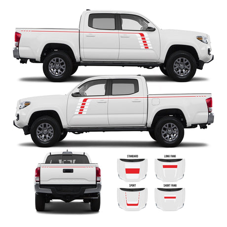 2016-2023 Tacoma Checkered Stripe Kit - Xtrusion Overland