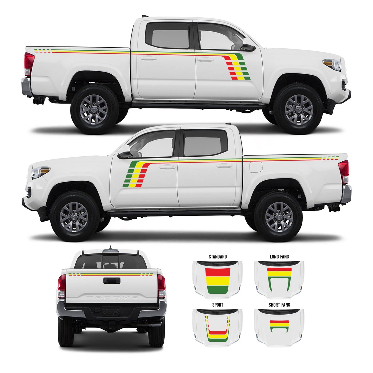 2016-2023 Tacoma Checkered Stripe Kit - Xtrusion Overland