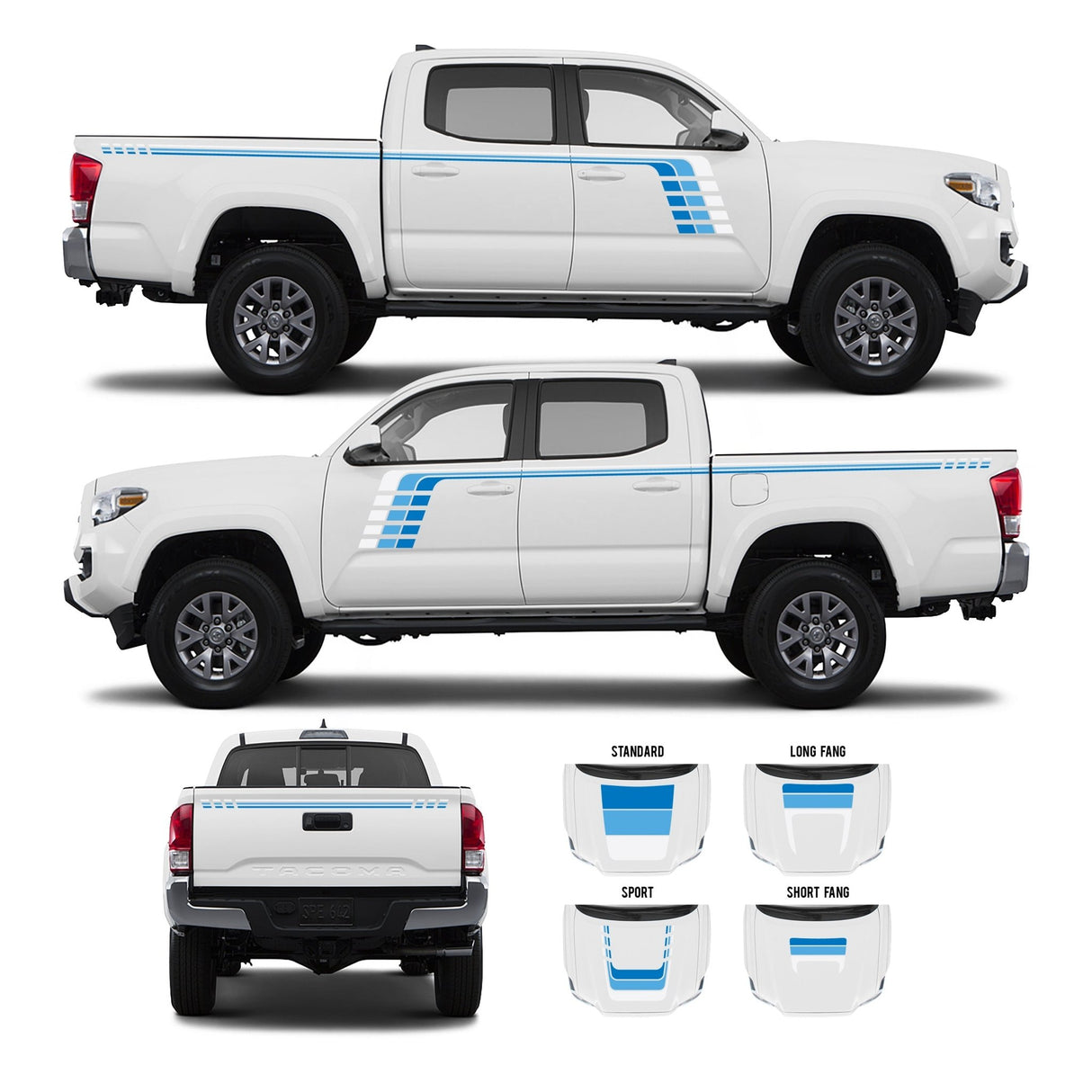 2016-2023 Tacoma Checkered Stripe Kit - Xtrusion Overland