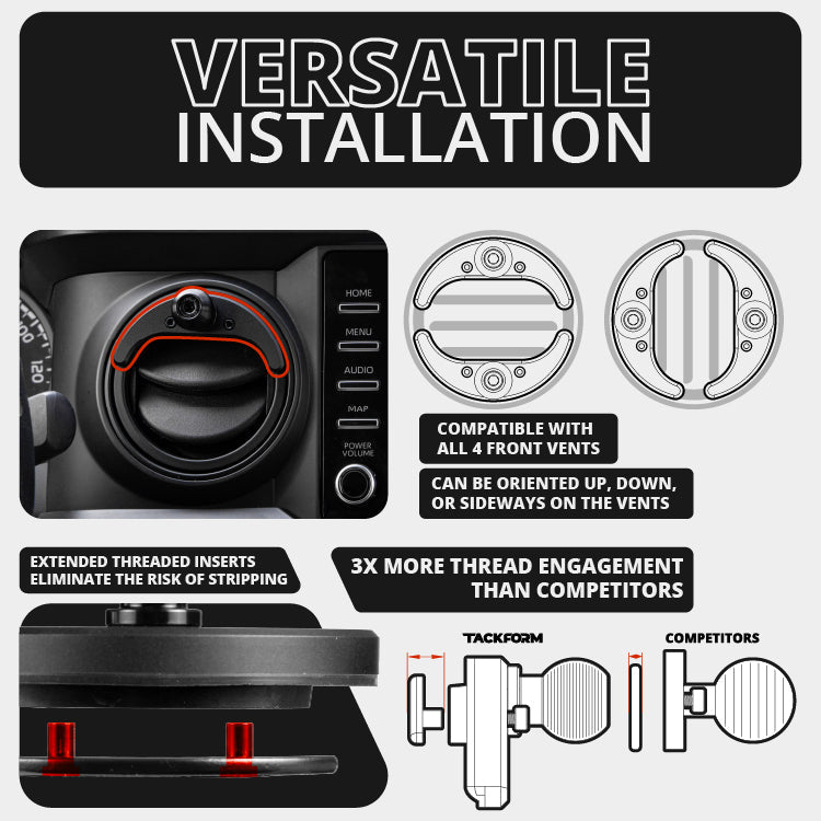 2016-2023 Toyota Tacoma & 2014-2021 Tundra LINK™ Vent Mount Bracket - Xtrusion Overland