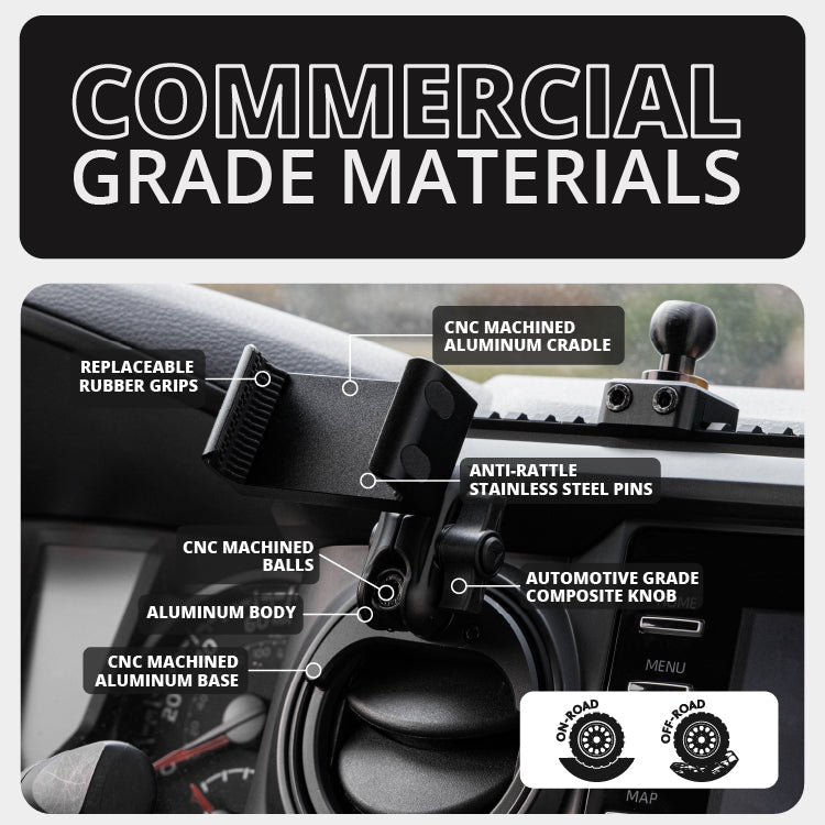 2016-2023 Toyota Tacoma & 2014-2021 Tundra LINK™ Vent Mount Bracket With 20LITE Phone Holder | Choose Your Arm Length - Xtrusion Overland