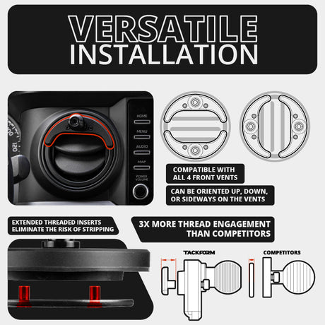 2016-2023 Toyota Tacoma & 2014-2021 Tundra LINK™ Vent Mount Bracket With MagSafe Phone Holder | Choose Your Arm Length - Xtrusion Overland