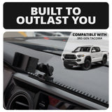 2016-2023 Toyota Tacoma Tackform Assault Track Picatinny Dash Bracket With 20LITE Phone Holder & Midland Magnetic CB Radio Mic Holder - Xtrusion Overland