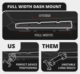 2016-2023 Toyota Tacoma Tackform Assault Track Picatinny Dash Bracket With Dual MagSafe Phone Mounts - Xtrusion Overland
