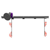 2016-2023 Toyota Tacoma Tackform Assault Track Picatinny Dash Bracket With MagSafe Phone Mount - Xtrusion Overland