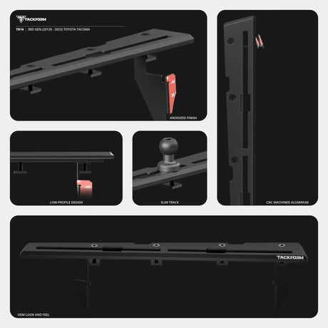 2016-2023 Toyota Tacoma Tackform Slim Track Dash Bracket - Xtrusion Overland