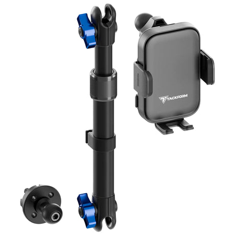 2018-2026 Jeep Wrangler JL/4xe & Gladiator JT LINK™ Console Screw Mount with Qi Wireless Charging Phone Holder & Customizable LED Accent Lighting | 9.5"- 13" Telescoping Arm - Xtrusion Overland