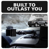 2019-2023 Ford Ranger (WITHOUT Switch Panel) Tackform Assault Track Picatinny Dash Bracket With 20LITE Phone Holder & CB Microphone Holder - Xtrusion Overland
