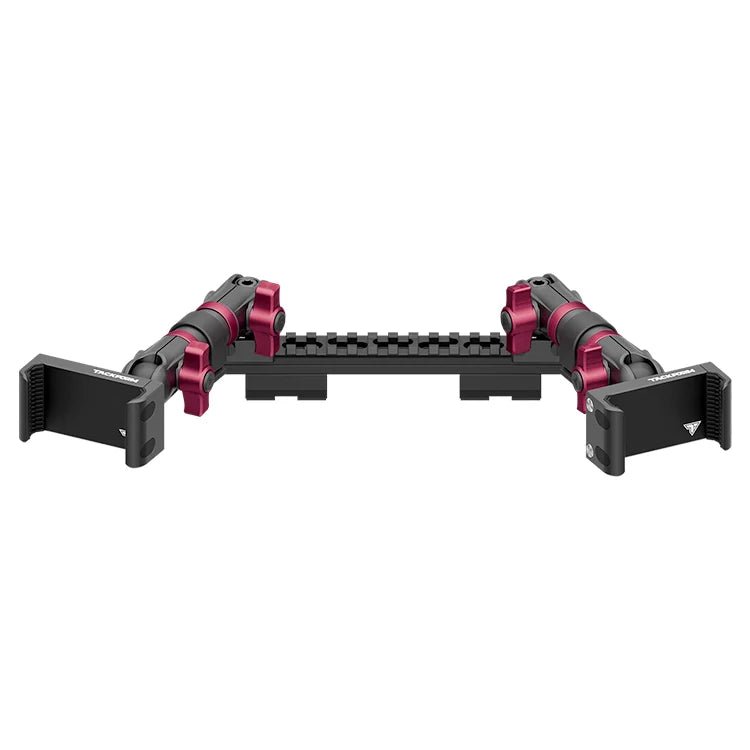 2019-2023 Ford Ranger (WITHOUT Switch Panel) Tackform Assault Track Picatinny Dash Bracket With Dual 20LITE Phone Holders - Xtrusion Overland