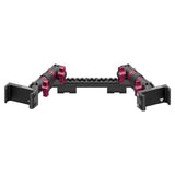 2019-2023 Ford Ranger (WITHOUT Switch Panel) Tackform Assault Track Picatinny Dash Bracket With Dual 20LITE Phone Holders - Xtrusion Overland