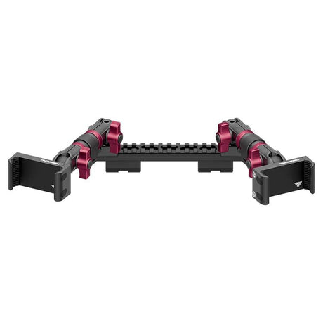 2019-2023 Ford Ranger (WITHOUT Switch Panel) Tackform Assault Track Picatinny Dash Bracket With Dual 20LITE Phone Holders - Xtrusion Overland