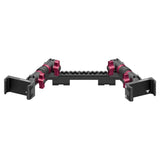2019-2023 Ford Ranger (WITHOUT Switch Panel) Tackform Assault Track Picatinny Dash Bracket With Dual 20LITE Phone Holders - Xtrusion Overland