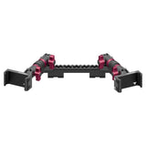 2019-2023 Ford Ranger (WITHOUT Switch Panel) Tackform Assault Track Picatinny Dash Bracket With Dual 20LITE Phone Holders - Xtrusion Overland