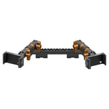 2019-2023 Ford Ranger (WITHOUT Switch Panel) Tackform Assault Track Picatinny Dash Bracket With Dual 20LITE Phone Holders - Xtrusion Overland