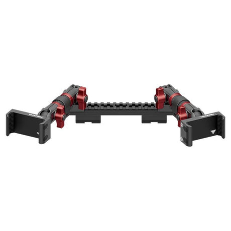 2019-2023 Ford Ranger (WITHOUT Switch Panel) Tackform Assault Track Picatinny Dash Bracket With Dual 20LITE Phone Holders - Xtrusion Overland