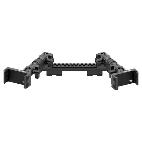 2019-2023 Ford Ranger (WITHOUT Switch Panel) Tackform Assault Track Picatinny Dash Bracket With Dual 20LITE Phone Holders - Xtrusion Overland