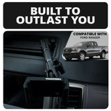 2019-2023 Ford Ranger (WITHOUT Switch Panel) Tackform Slim Track Dash Bracket With 20LITE Phone Holder & CB Microphone Holder - Xtrusion Overland