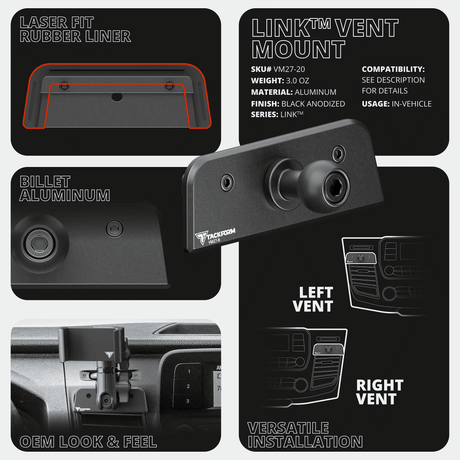 2020+ Ford Transit LINK™ Vent Mount Bracket With MagSafe Phone Holder | 3.5" Arm | (Not Compatible With Transit Connect) - Xtrusion Overland