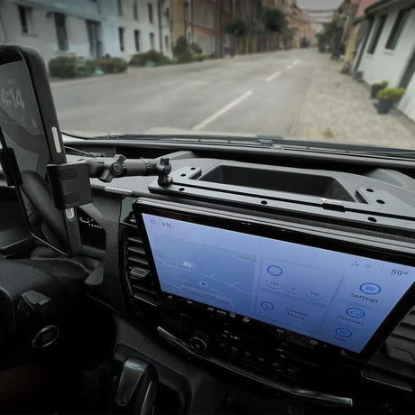 2020+ Ford Transit (Not Compatible With Transit Connect) Tackform Slim Track Dash Bracket With 20LITE Phone Mount - Xtrusion Overland