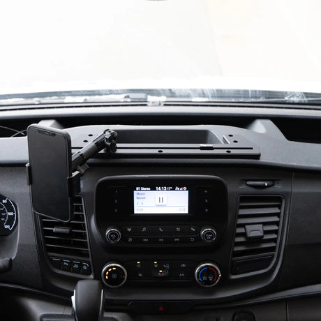 2020+ Ford Transit (Not Compatible With Transit Connect) Tackform Slim Track Dash Bracket With 20LITE Phone Mount - Xtrusion Overland