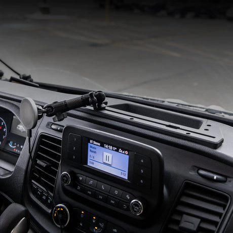 2020+ Ford Transit (Not Compatible With Transit Connect) Tackform Slim Track Dash Bracket With MagSafe Charging Phone Mount - Xtrusion Overland