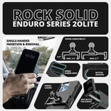 2021-2026 Ford Bronco LINK™ 20LITE Phone Mount With Top Dash Clip | 2" Arm | 6th Generation | (NOT FOR LEATHERETTE STITCHED DASH) - Xtrusion Overland