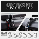 2021-2026 Ford Bronco LINK™ 20LITE Phone Mount With Top Dash Clip | 2" Arm | 6th Generation | (NOT FOR LEATHERETTE STITCHED DASH) - Xtrusion Overland