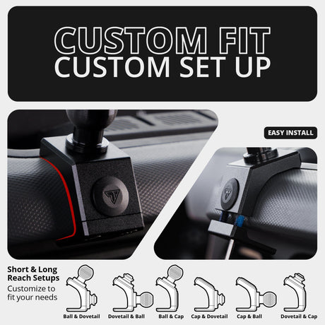 2021-2026 Ford Bronco LINK™ MagSafe Phone Mount With Top Dash Clip | 2" Arm | 6th Generation | (NOT FOR LEATHERETTE STITCHED DASH) - Xtrusion Overland