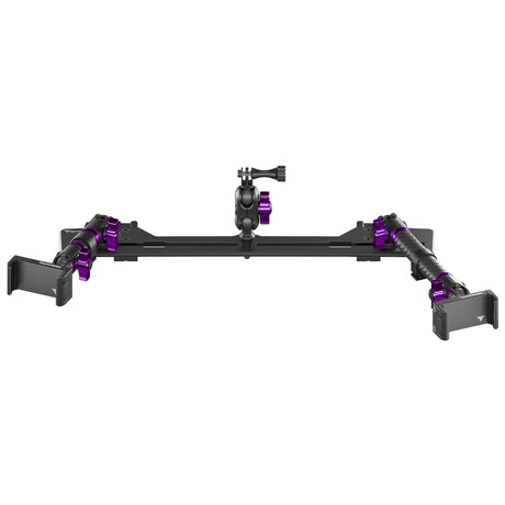 2021+ Ford Bronco & Bronco Raptor (Non-Sport) Tackform Slim Track Dash Bracket With Dual 20LITE Phone Mounts & GoPro Mount - Xtrusion Overland