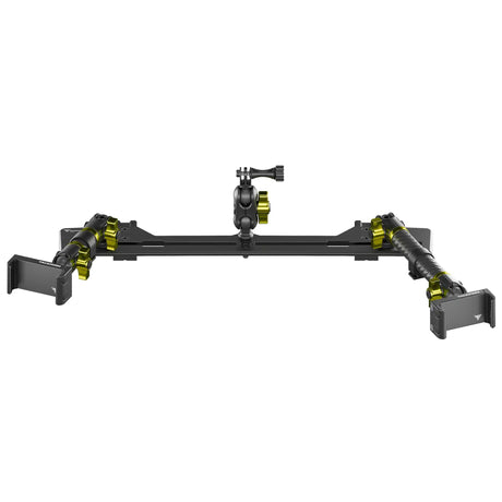 2021+ Ford Bronco & Bronco Raptor (Non-Sport) Tackform Slim Track Dash Bracket With Dual 20LITE Phone Mounts & GoPro Mount - Xtrusion Overland