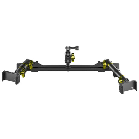2021+ Ford Bronco & Bronco Raptor (Non-Sport) Tackform Slim Track Dash Bracket With Dual 20LITE Phone Mounts & GoPro Mount - Xtrusion Overland