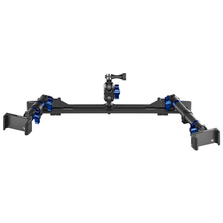 2021+ Ford Bronco & Bronco Raptor (Non-Sport) Tackform Slim Track Dash Bracket With Dual 20LITE Phone Mounts & GoPro Mount - Xtrusion Overland