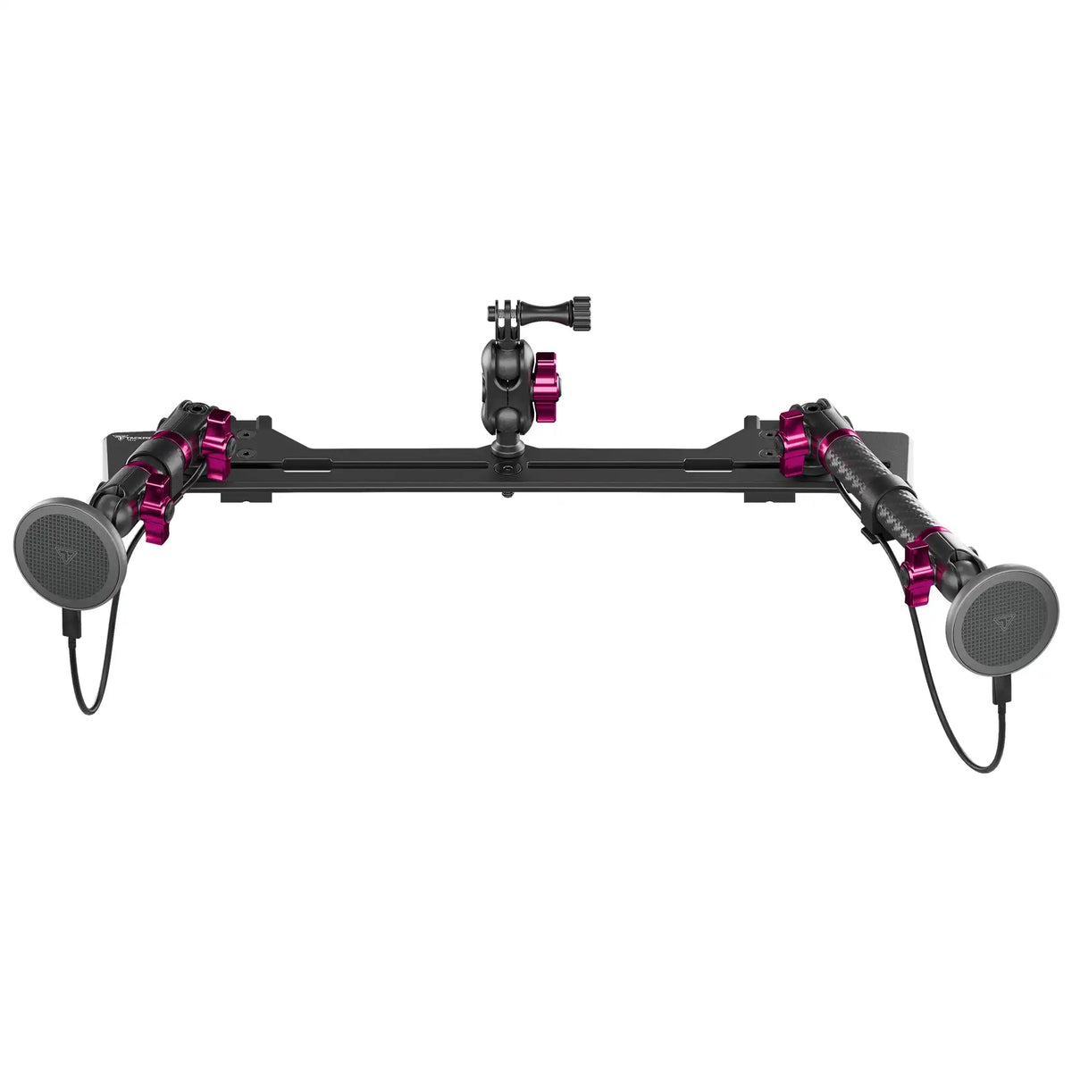 2021+ Ford Bronco & Bronco Raptor (Non-Sport) Tackform Slim Track Dash Bracket With Dual MagSafe Charging Phone Mounts & GoPro Mount - Xtrusion Overland