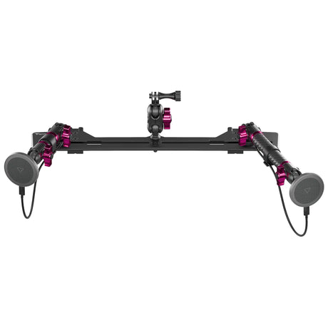 2021+ Ford Bronco & Bronco Raptor (Non-Sport) Tackform Slim Track Dash Bracket With Dual MagSafe Charging Phone Mounts & GoPro Mount - Xtrusion Overland