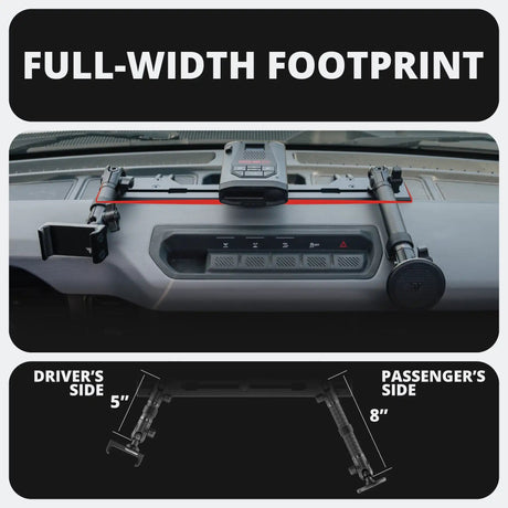 2021+ Ford Bronco & Bronco Raptor (Non-Sport) Tackform Slim Track Dash Bracket With MagSafe Charging Phone Mount - Xtrusion Overland