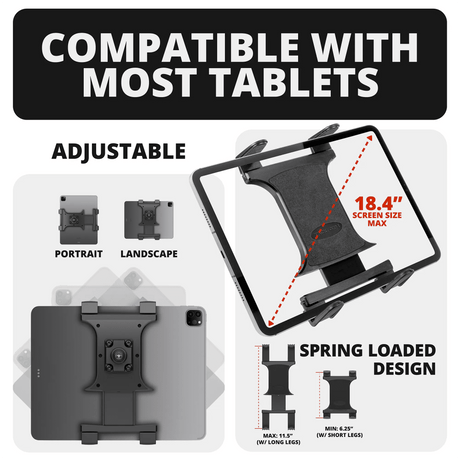 2021+ Ford F-150 (See Compatibility Info For Specific Year/Trim Fitment Details) Tackform Slim Track Dash Bracket With 20LITE Phone Holder & Tablet Mount - Xtrusion Overland