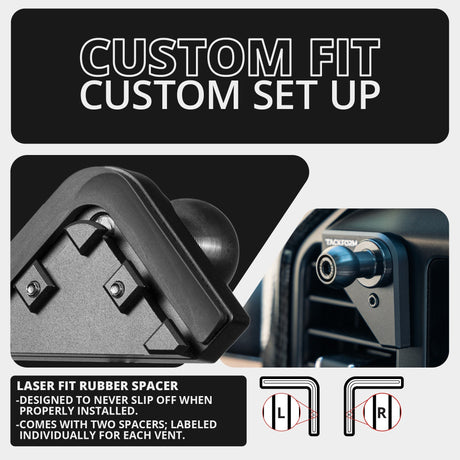 2021+ Ford F-150/Raptor & 2023+ Ford Super Duty LINK™ Vent Mount Bracket With MagSafe (Non-Charging) Phone Holder | Choose Your Arm Length - Xtrusion Overland