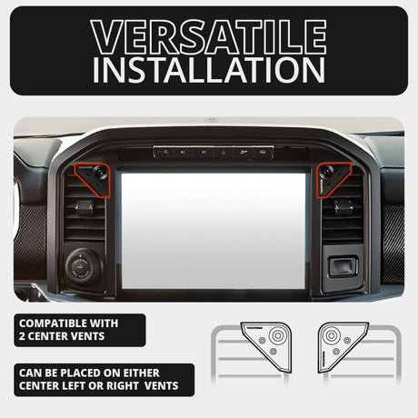 2021+ Ford F-150/Raptor & 2023+ Super Duty LINK™ Vent Mount Bracket With Magnetic Phone Holder | Choose Your Arm Length - Xtrusion Overland