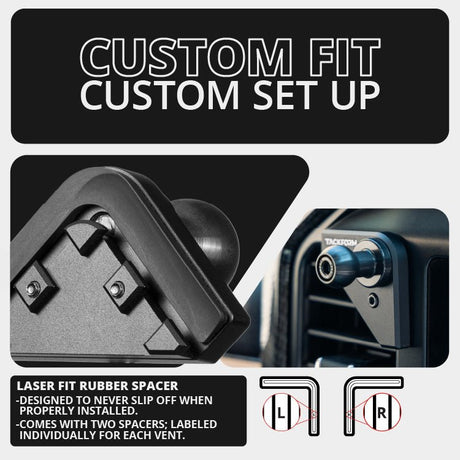 2021+ Ford F-150/Raptor & 2023+Super Duty LINK™ Vent Mount Bracket With Qi2.2/MagSafe Charging and Cooling Phone Holder | Choose Your Arm Length - Xtrusion Overland