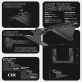 2022 Ford Super Duty (Compatible With 12” Screen ONLY) Tackform Assault Track Picatinny Dash Bracket With Dual 20LITE Phone Mounts - Xtrusion Overland