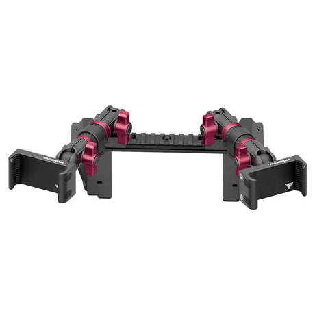 2022 Ford Super Duty (Compatible With 12” Screen ONLY) Tackform Assault Track Picatinny Dash Bracket With Dual 20LITE Phone Mounts - Xtrusion Overland