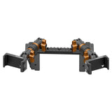 2022 Ford Super Duty (Compatible With 12” Screen ONLY) Tackform Assault Track Picatinny Dash Bracket With Dual 20LITE Phone Mounts - Xtrusion Overland