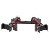 2022 Ford Super Duty (Compatible With 12” Screen ONLY) Tackform Assault Track Picatinny Dash Bracket With Dual 20LITE Phone Mounts - Xtrusion Overland