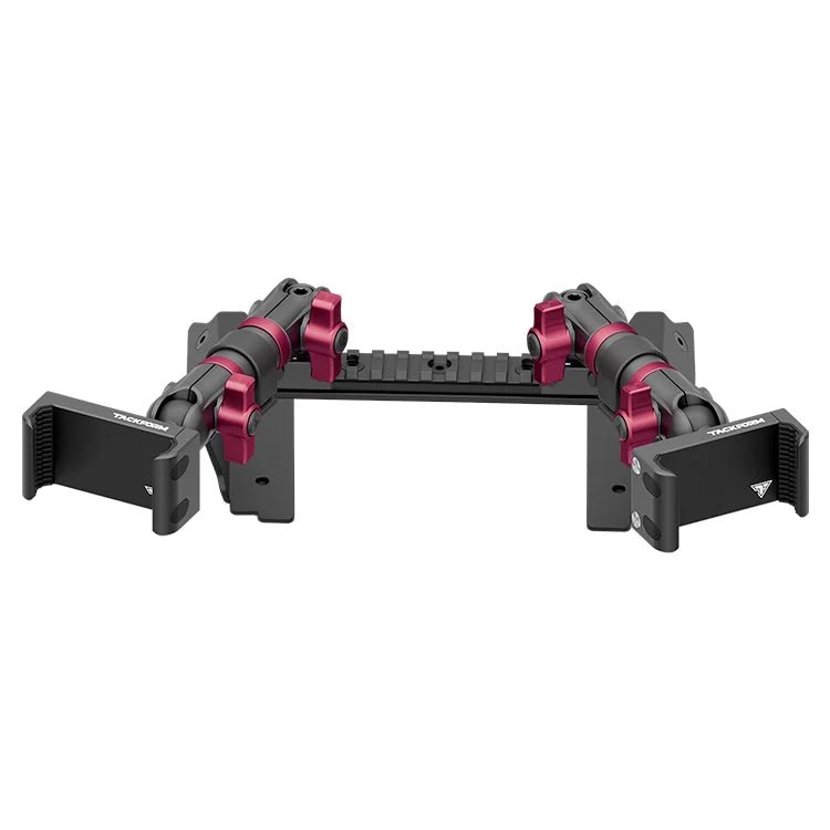 2022 Ford Super Duty (Compatible With 12” Screen ONLY) Tackform Assault Track Picatinny Dash Bracket With Dual 20LITE Phone Mounts - Xtrusion Overland